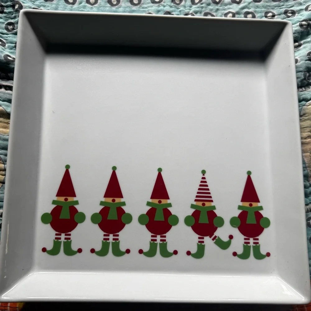 Crate & Barrel Jingle Elf Serving Platter